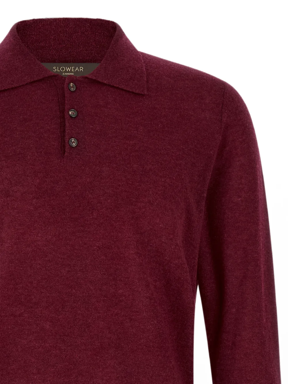 Zanone Poloshirt met lange mouwen Rood