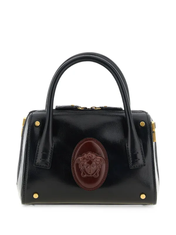 Versace Small Rommy Tote Bag in Black