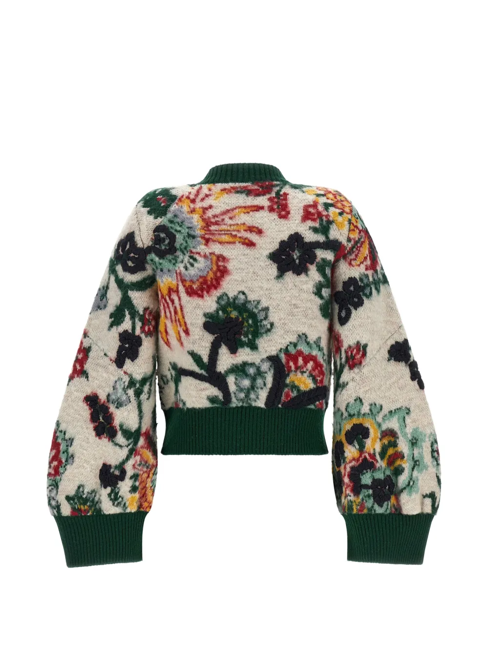 sacai Jack met bloemen jacquard Beige