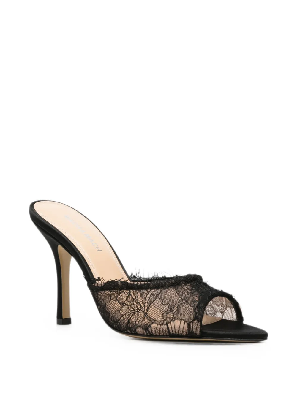MACH & MACH Devon Chantilly Lace mules Zwart