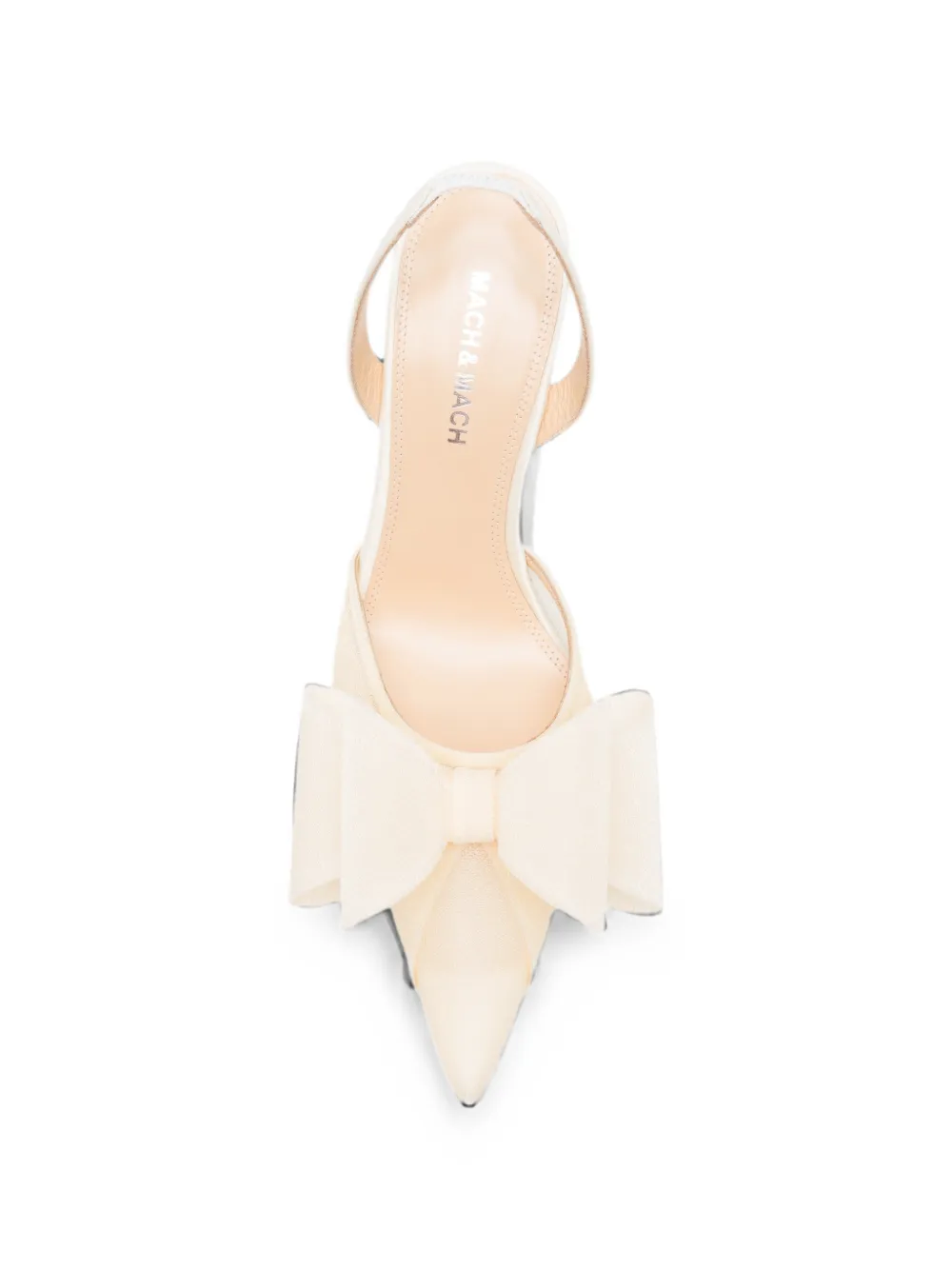MACH & MACH bow-detail slingback pumps Beige