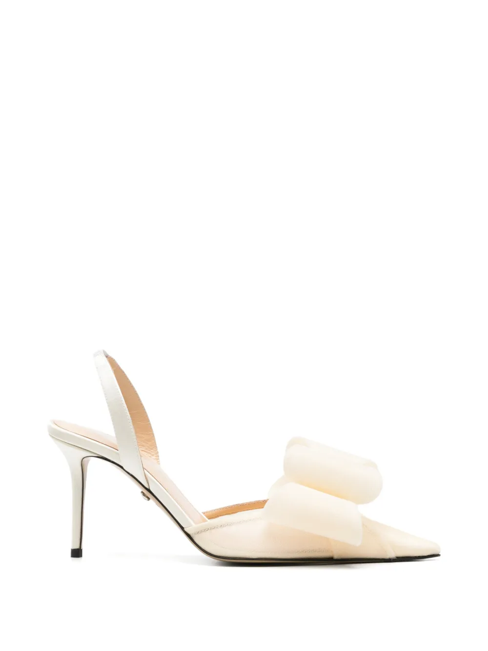 MACH & MACH bow-detail slingback pumps Beige