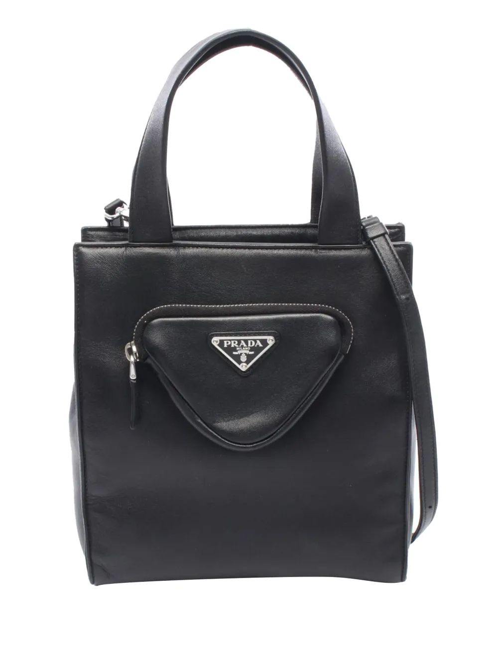 Prada Pre-Owned 2013-2026 Nappa Front Pocket satchel - Schwarz