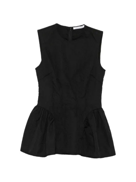 Cecilie Bahnsen top con peplum y efecto de cloqué