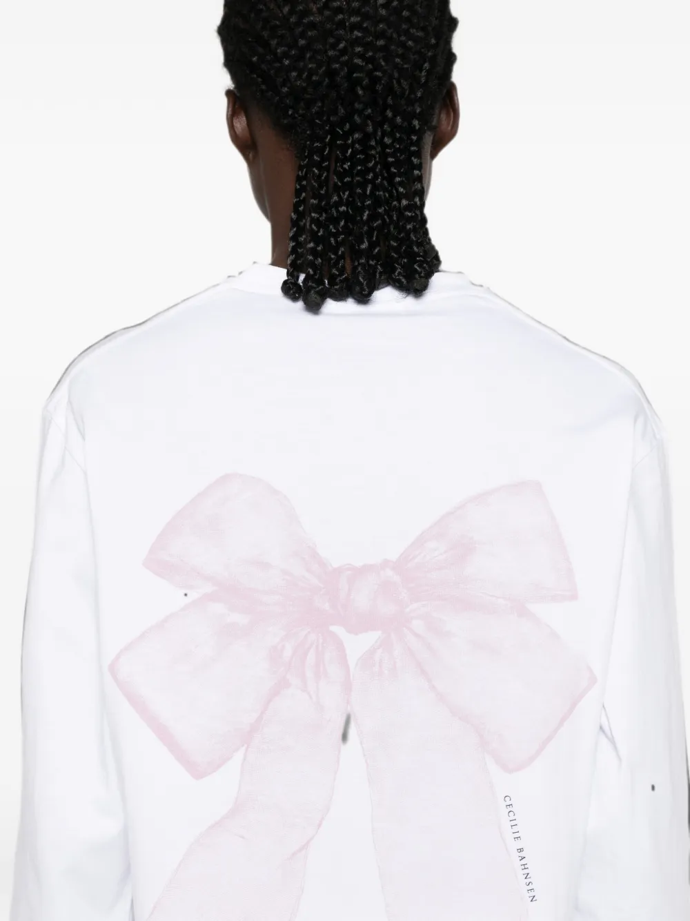 Cecilie Bahnsen Lily T-shirt met logo-print Wit