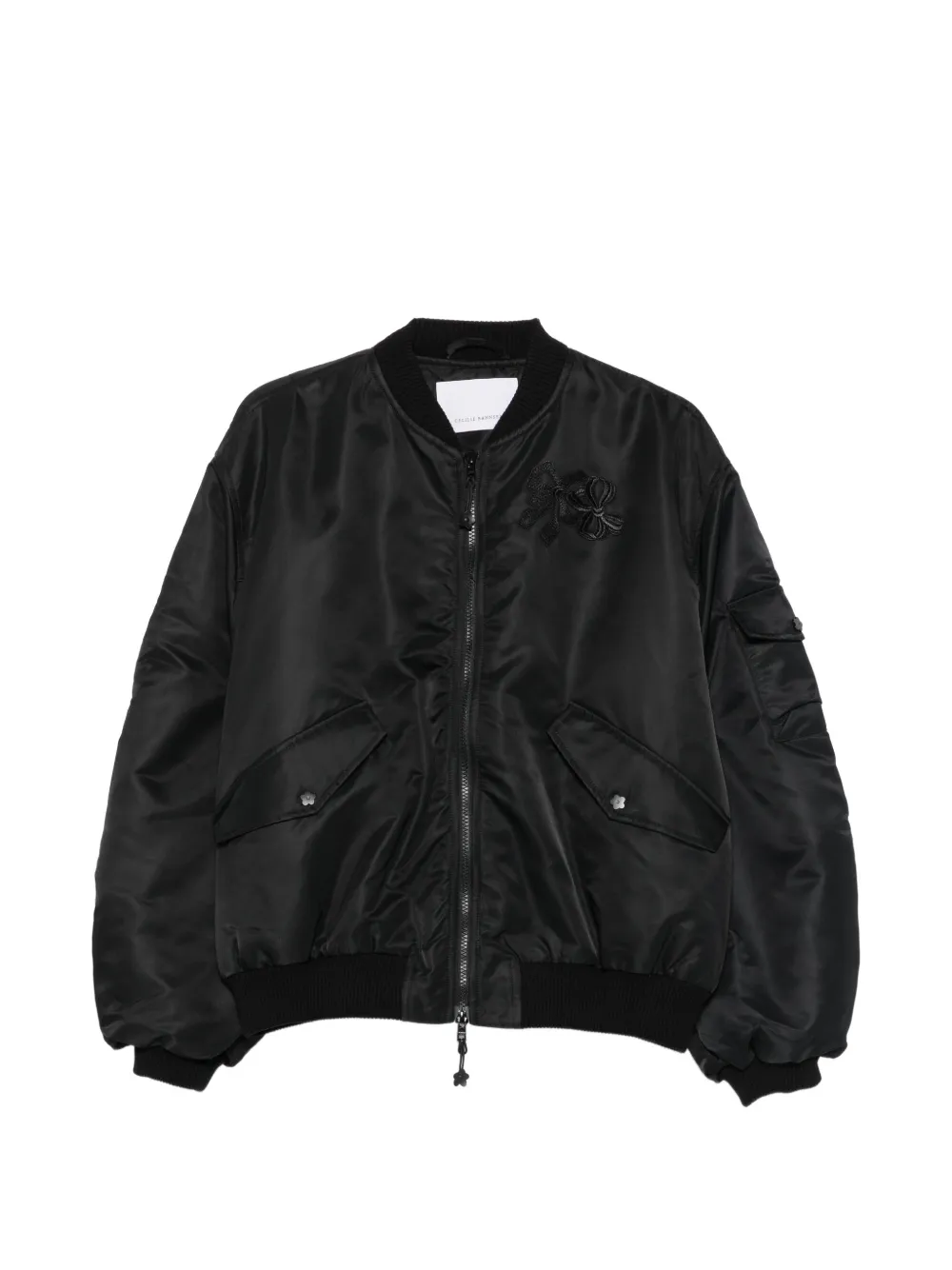 Cecilie Bahnsen bow-detail ruched jacket - Schwarz