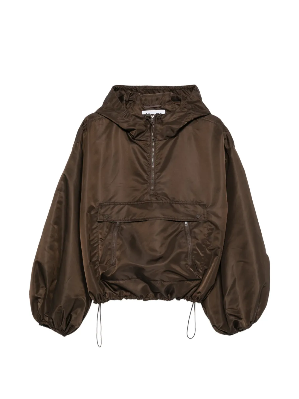 Cecilie Bahnsen hooded balloon-sleeve jacket - Braun