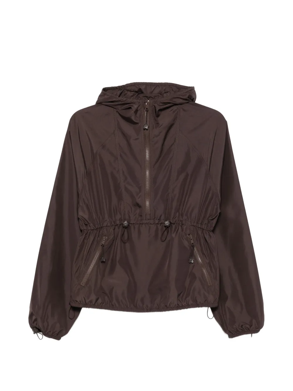 Cecilie Bahnsen hooded drawstring jacket - Braun