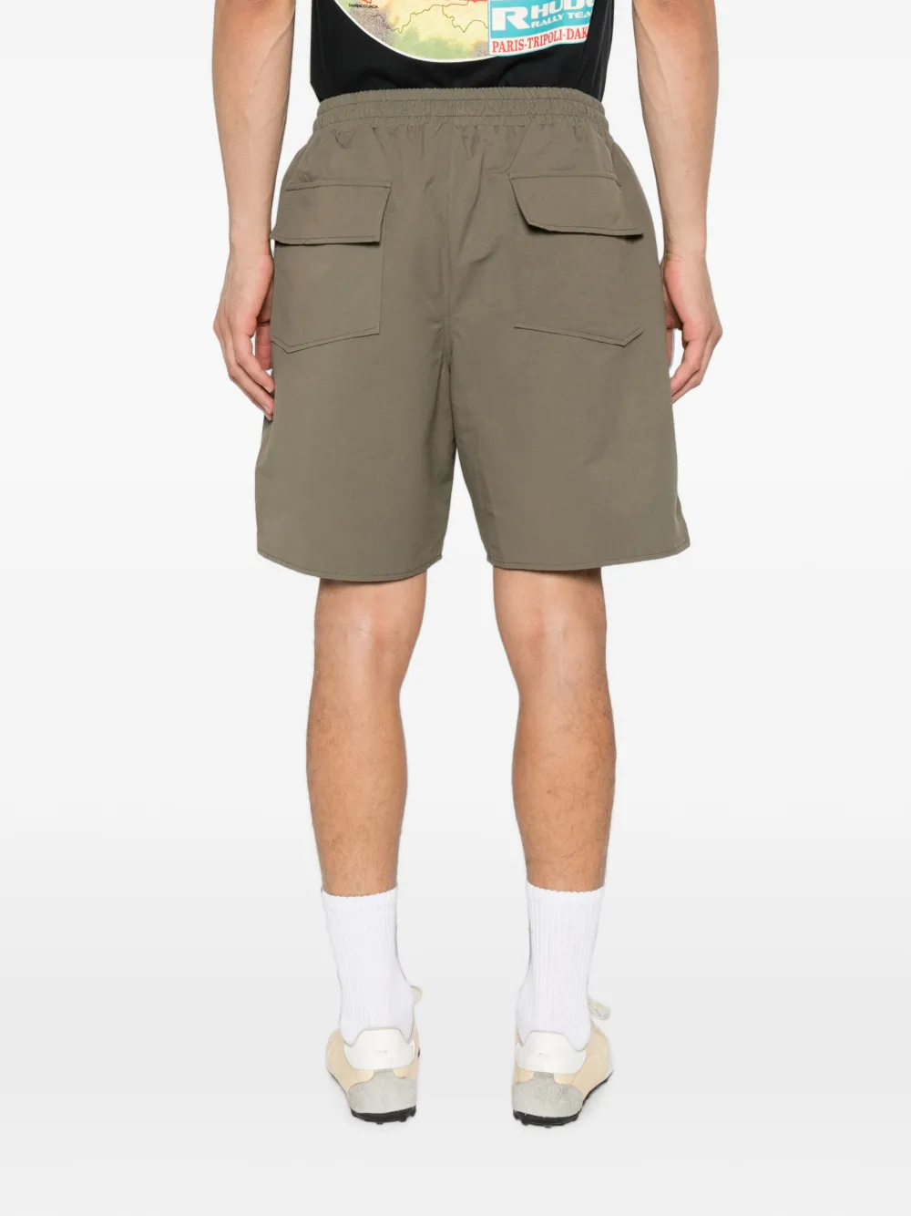 RHUDE Shorts met logoprint Groen