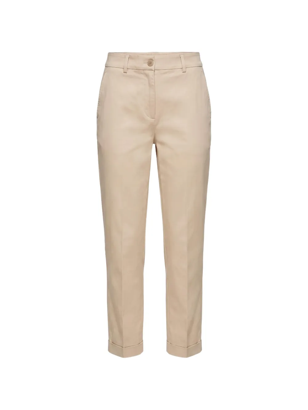 Peserico pressed-crease turn-up trousers Beige
