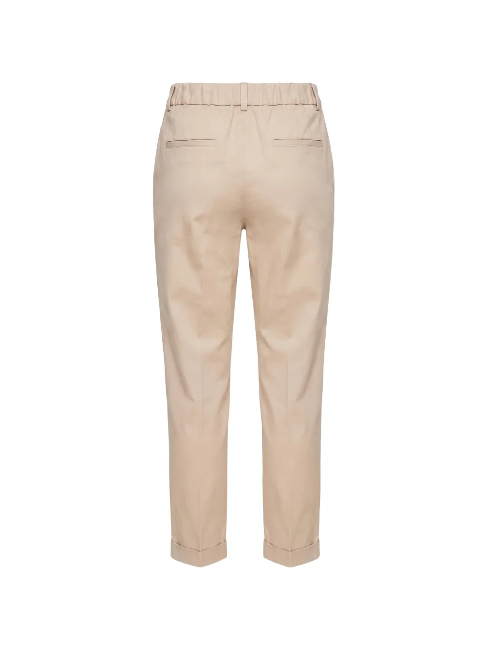 Peserico pressed-crease turn-up trousers Beige