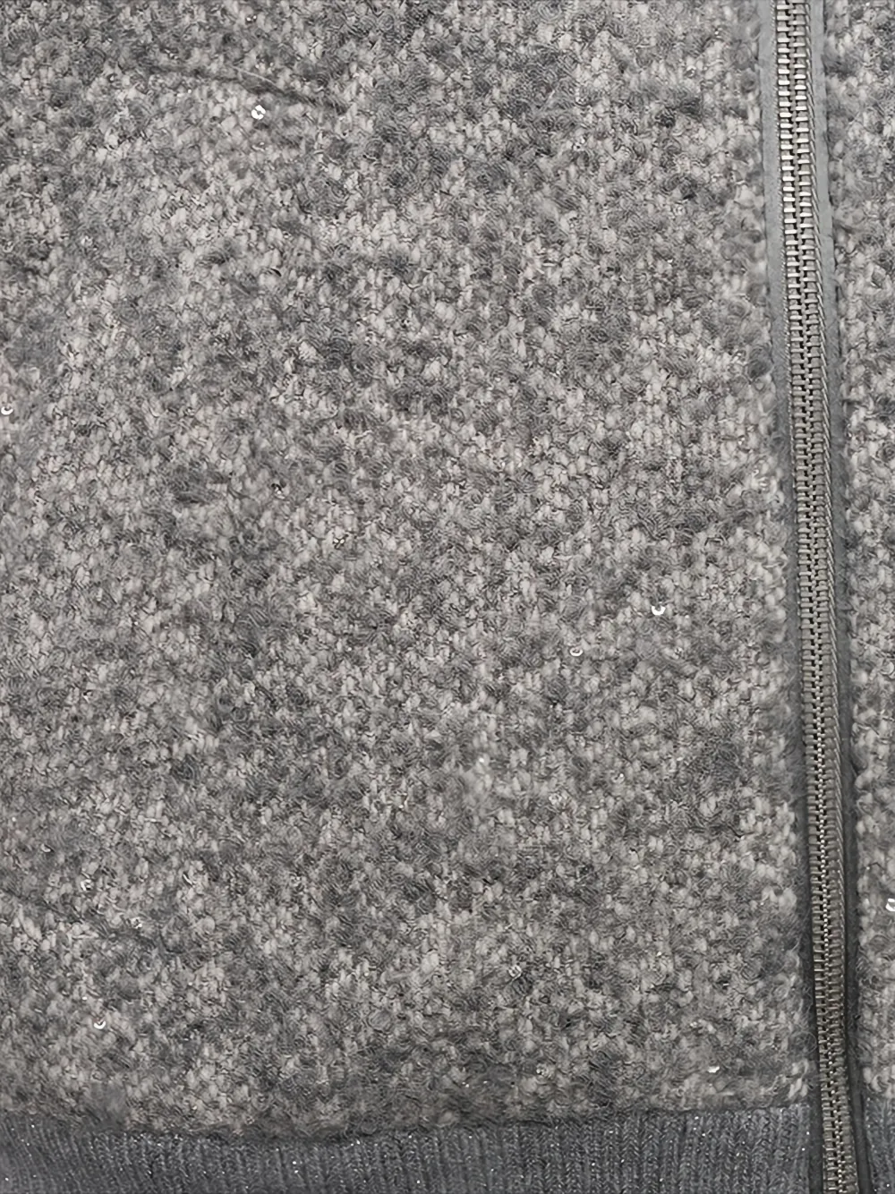 Peserico Bouclé gilet verfraaid met pailletten Grijs