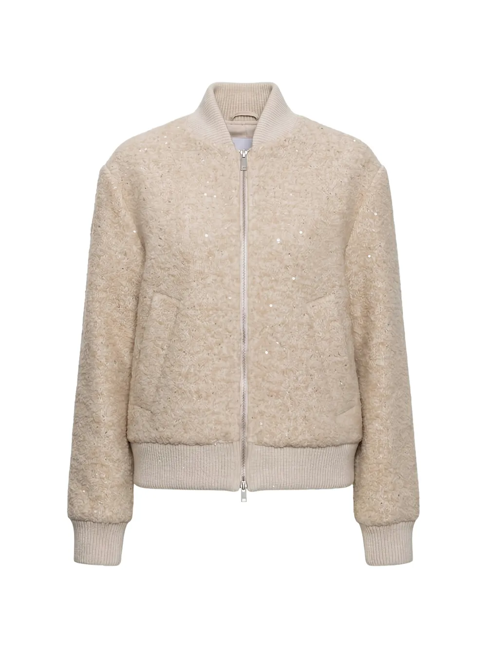 Peserico sequin-embellished bouclé jacket - Toni neutri
