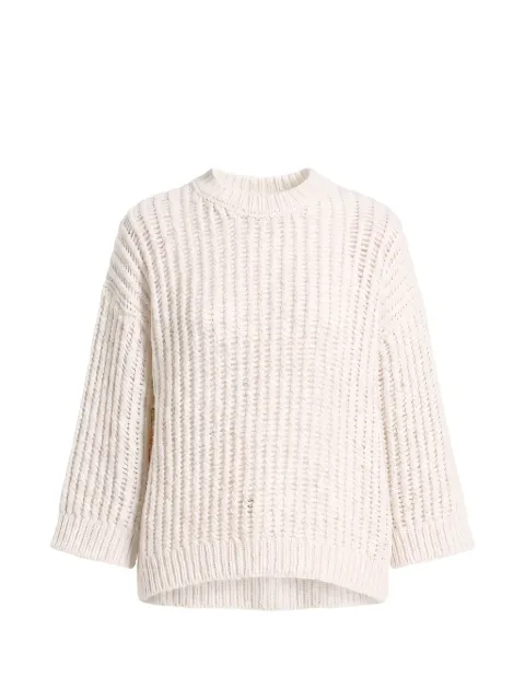 Peserico chunky-knit three-quarter sleeve sweater