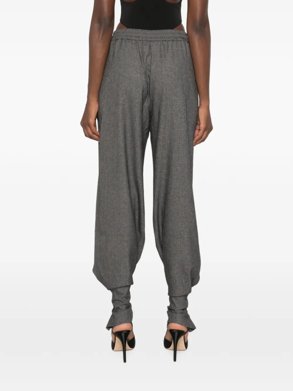 THE ANDAMANE Broek met elastische taille en manchetten met knopen Grijs