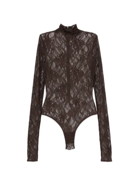 THE ANDAMANE Ziggy lace-pattern high-neck bodysuit