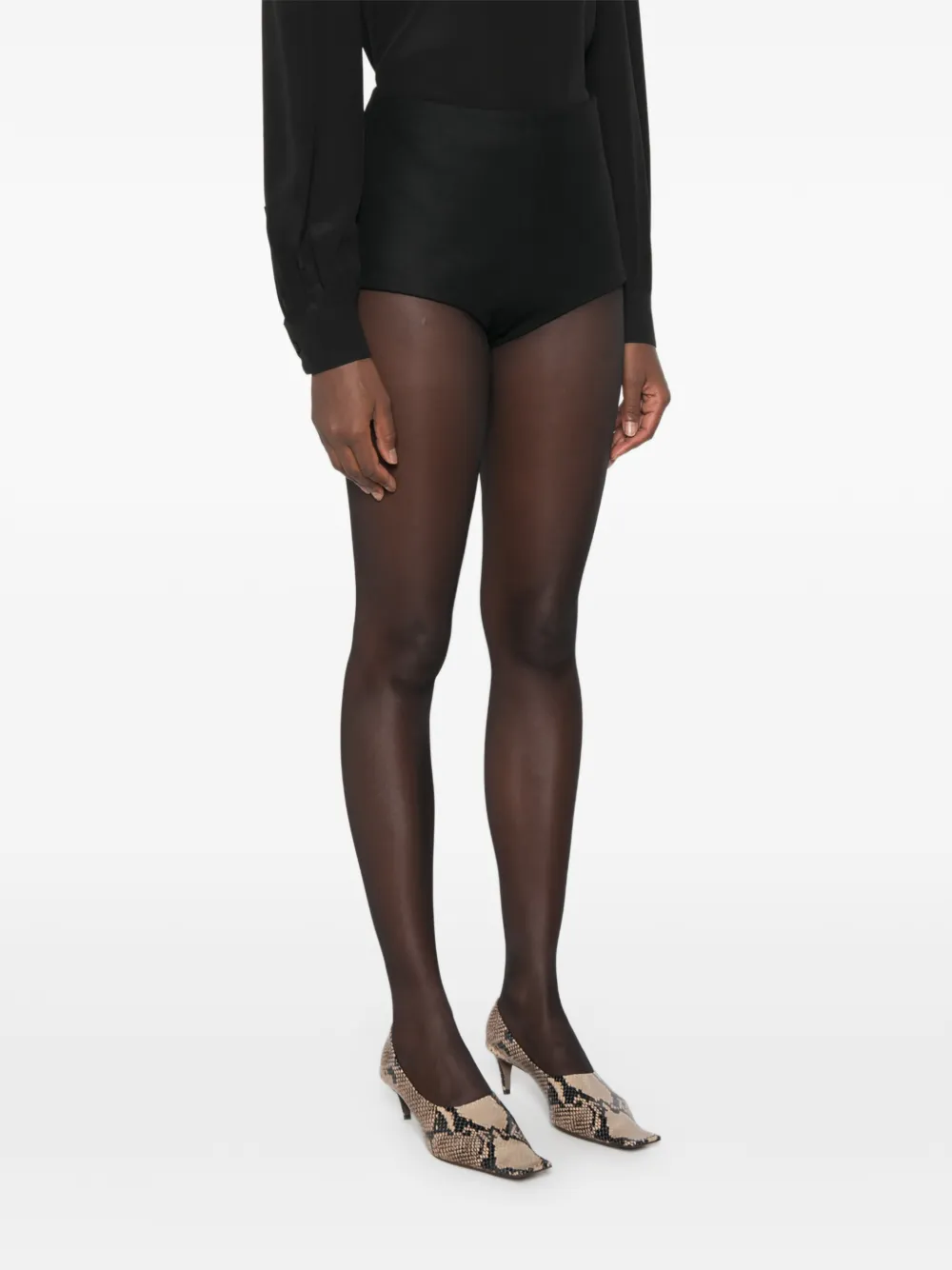 THE ANDAMANE Tami high-waist shorts Zwart