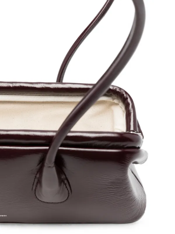 Osoi Mini Boat Wide Leather Shoulder Bag | Red | FARFETCH CA