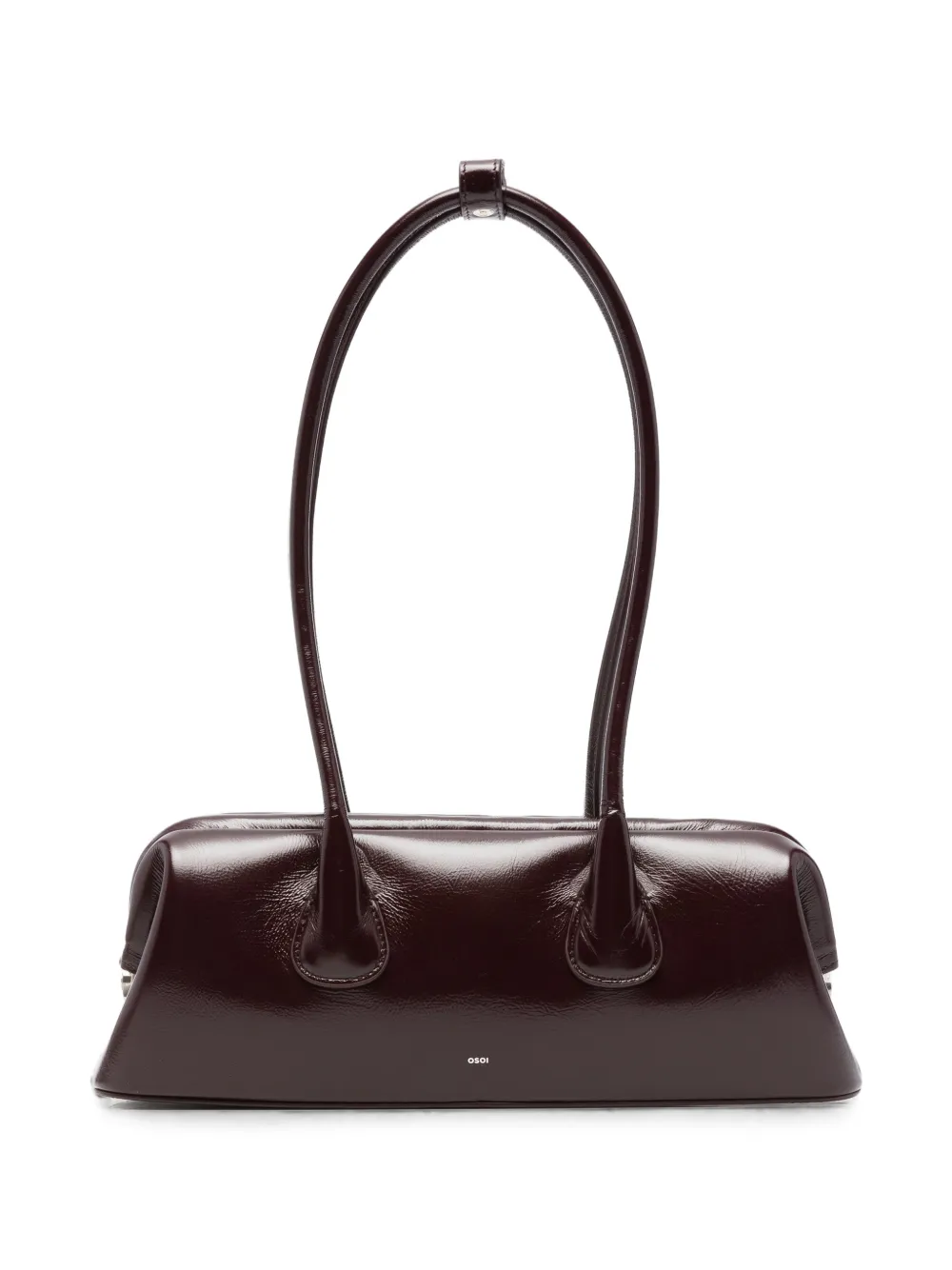 Osoi mini Boat Wide leather shoulder bag - Rosso
