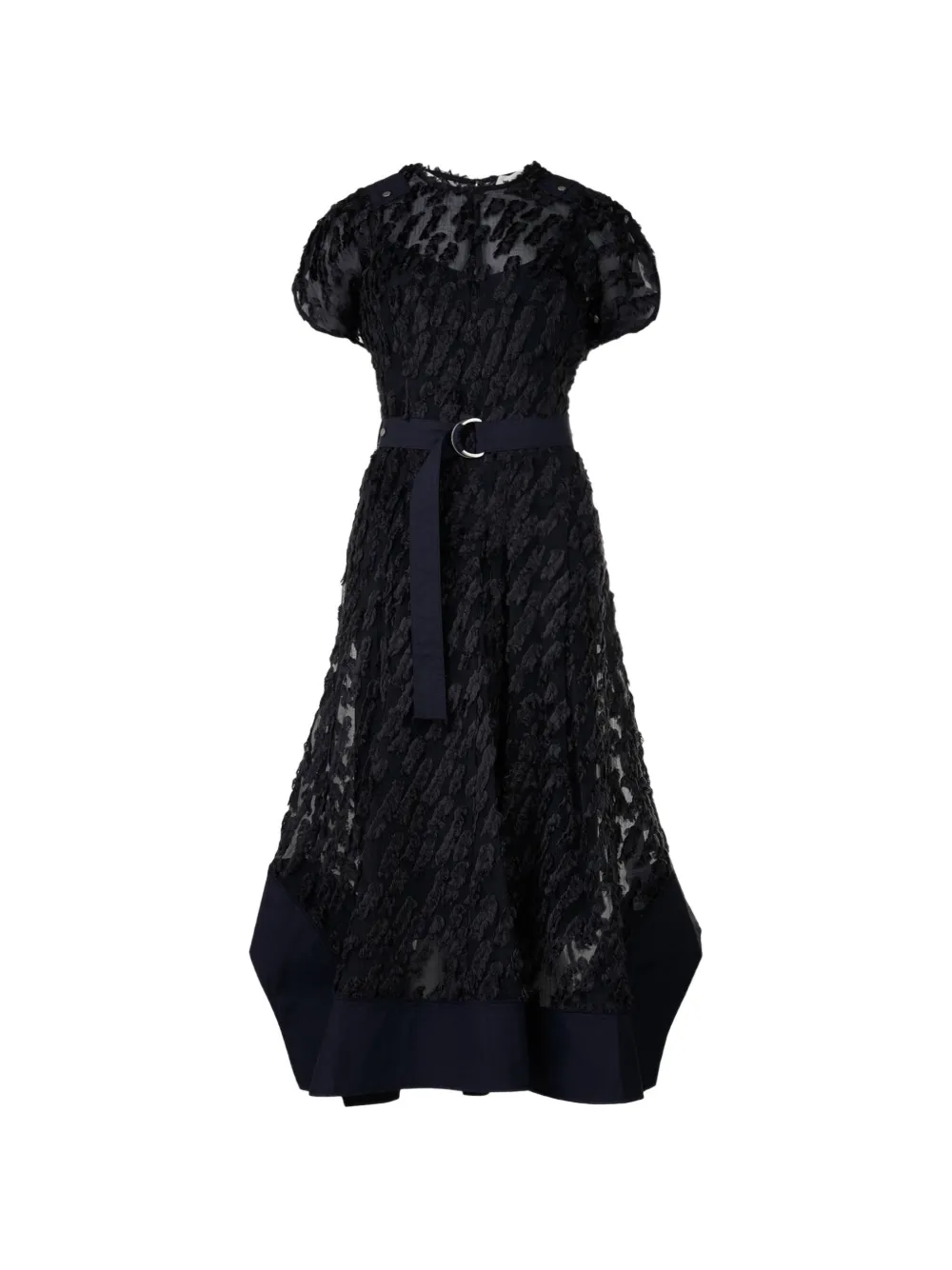3.1 Phillip Lim belted textured-finish midi dress