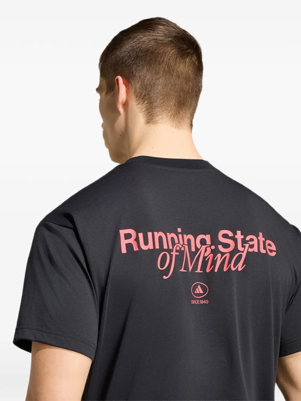 adidas Running State of Mind graphic-print T-shirt Zwart