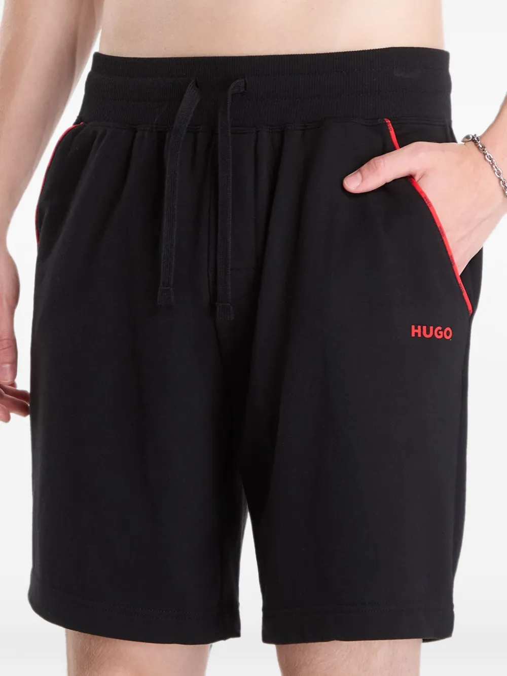 HUGO Noah shorts met trekkoord Zwart