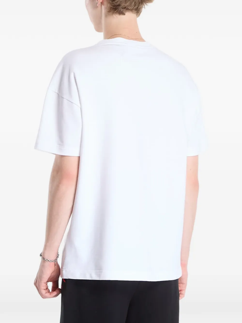HUGO Noah logo-print tape-detail T-shirt Wit