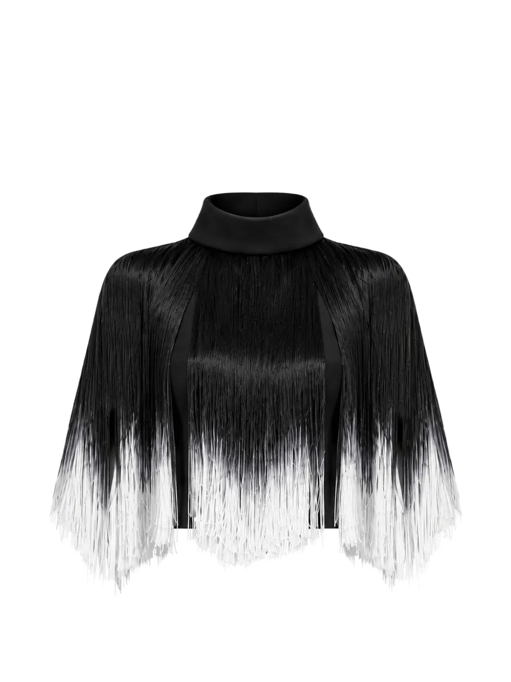 Gemy Maalouf tassel-embellished high-neck dress Zwart
