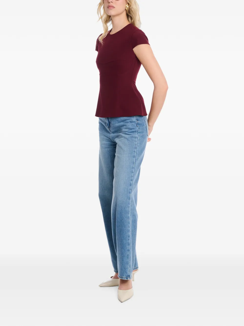 AXEL 113 Icon top met peplum zoom Rood
