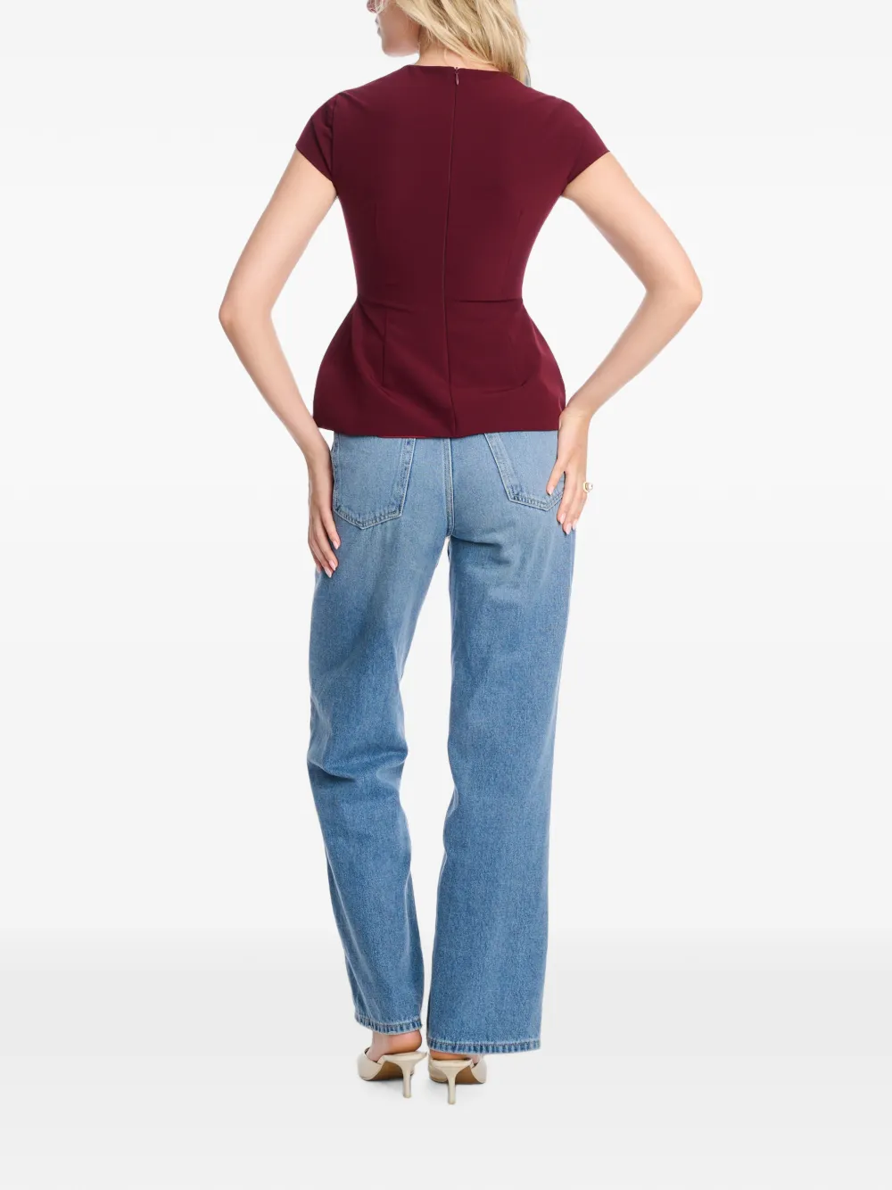AXEL 113 Icon top met peplum zoom Rood