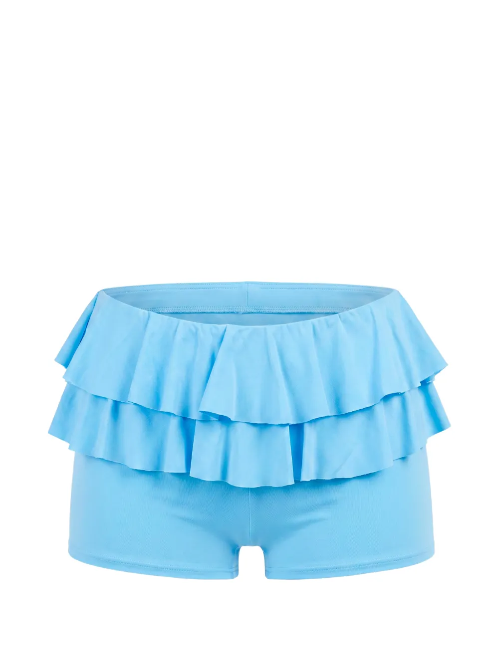 AXEL 113 ruffle-trimmed micro shorts - Blue