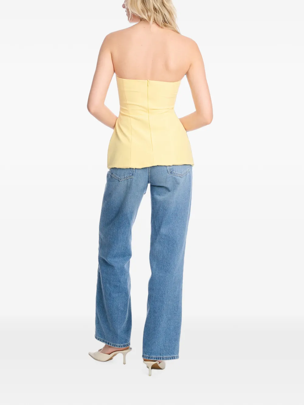 AXEL 113 Scarlett strapless top Geel