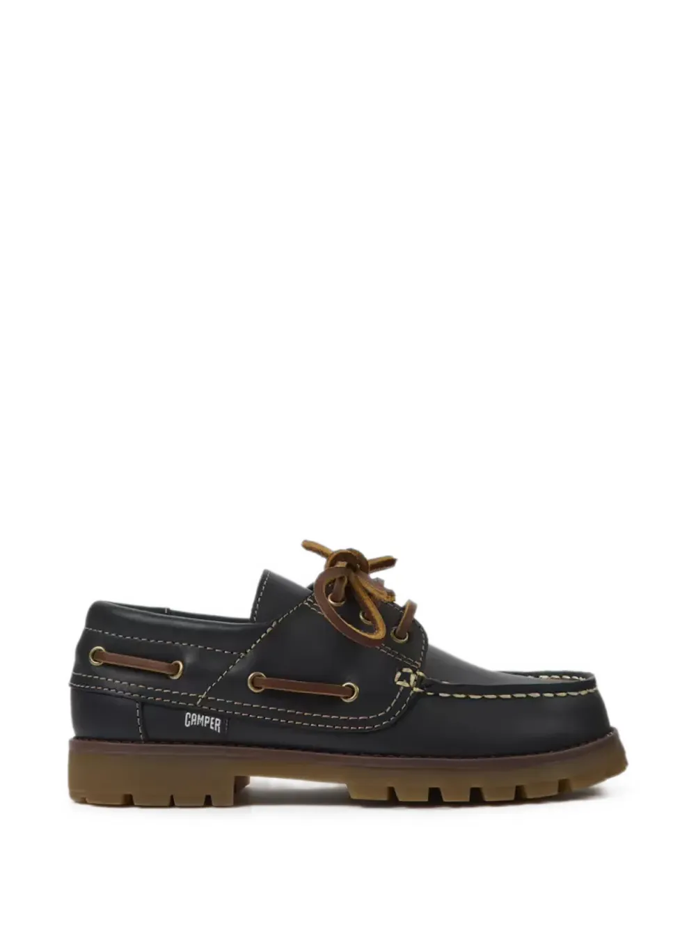 Camper lace-up boat shoes - Nero