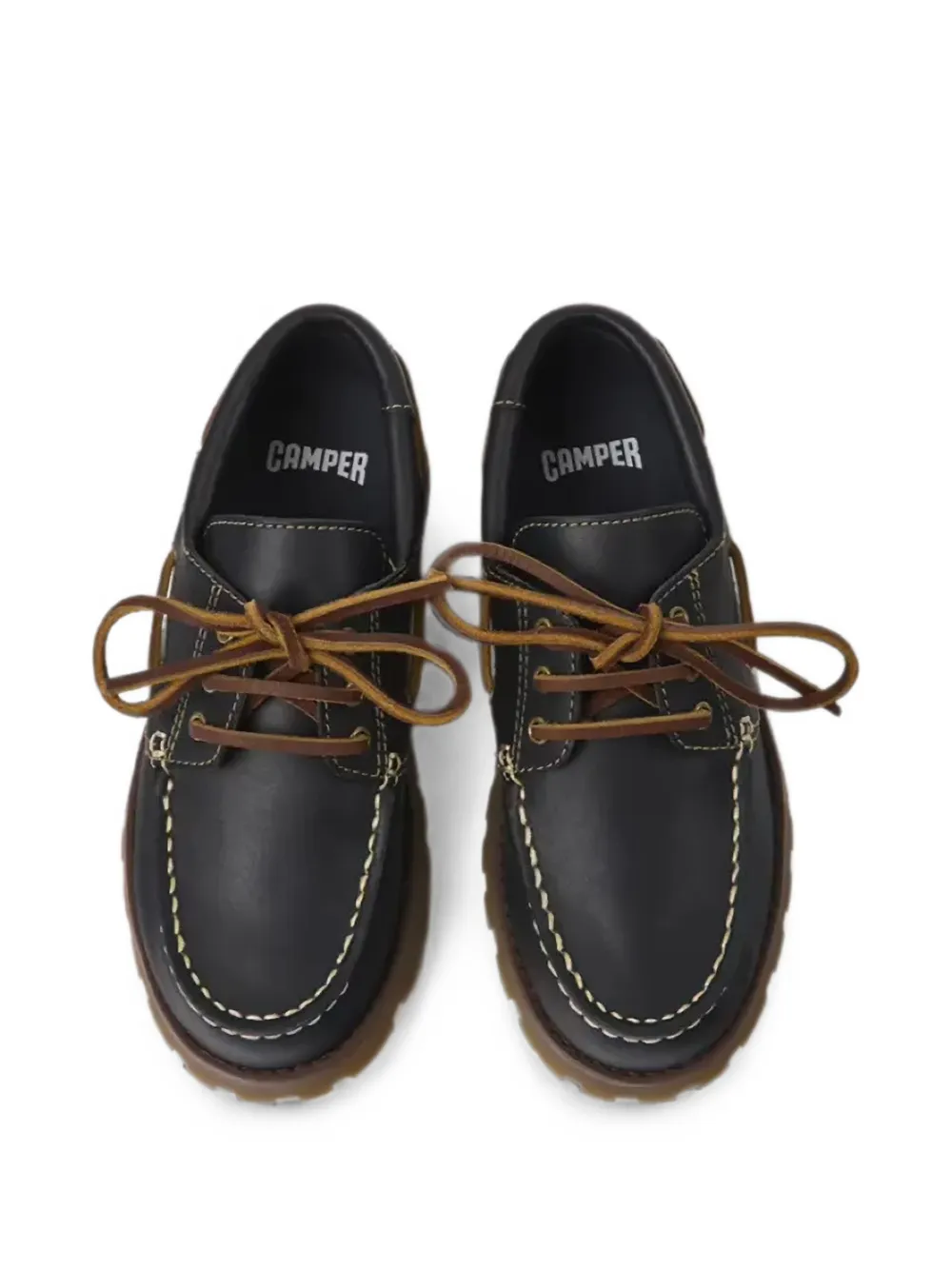 Camper lace-up boat shoes Zwart