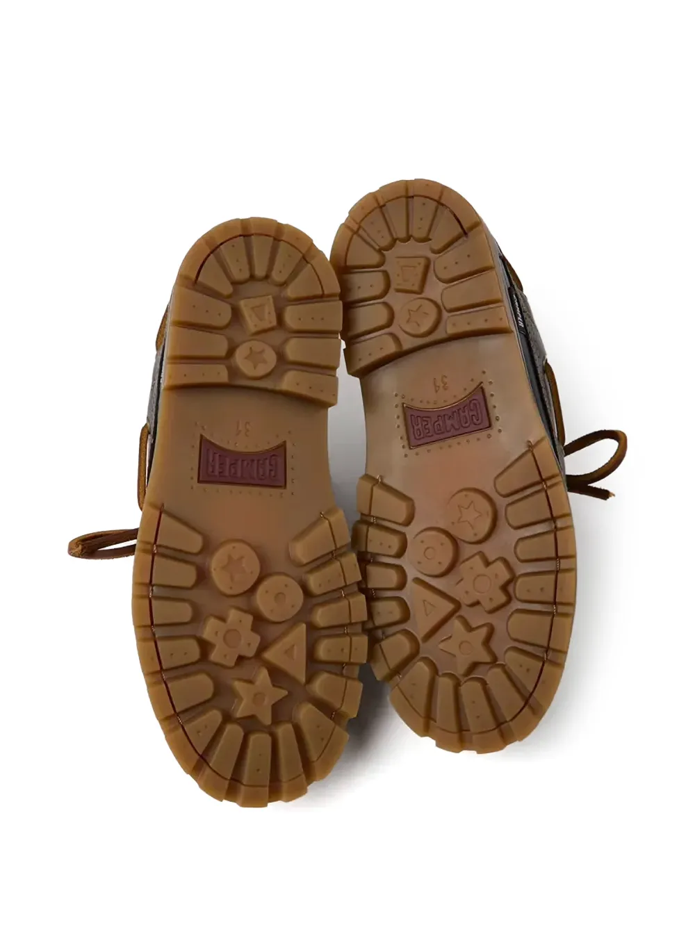 Camper lace-up boat shoes Zwart