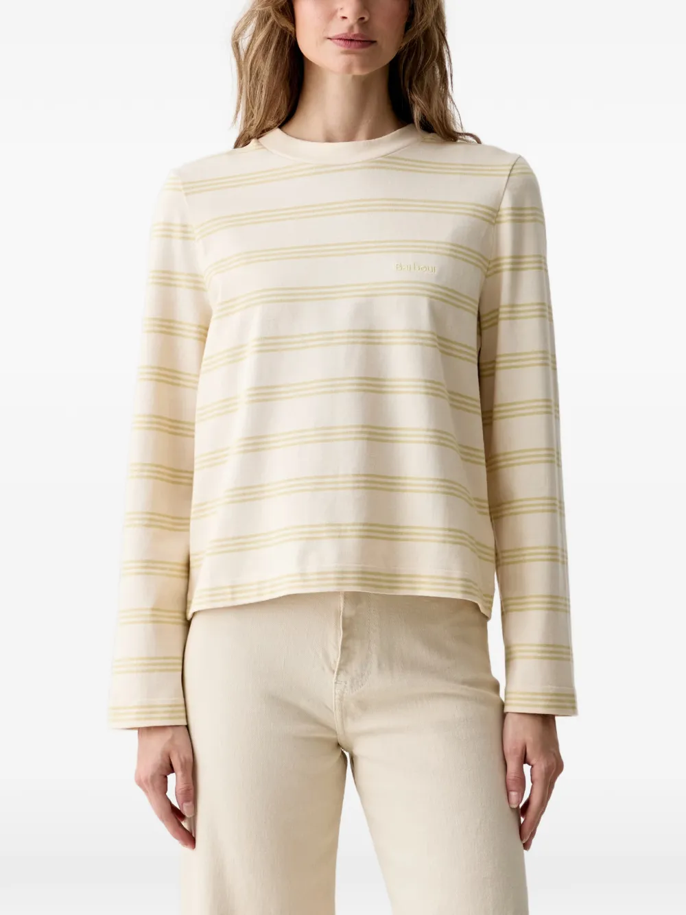 Barbour Dartmoot long-sleeve cotton T-shirt - Nude