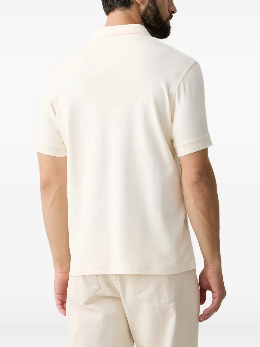 Barbour Crakehall katoenen poloshirt met ritssluiting Beige