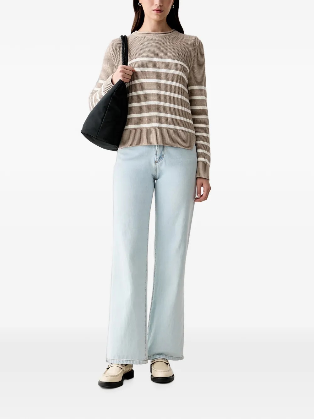 Barbour Hinton textured-knit cotton sweater Beige