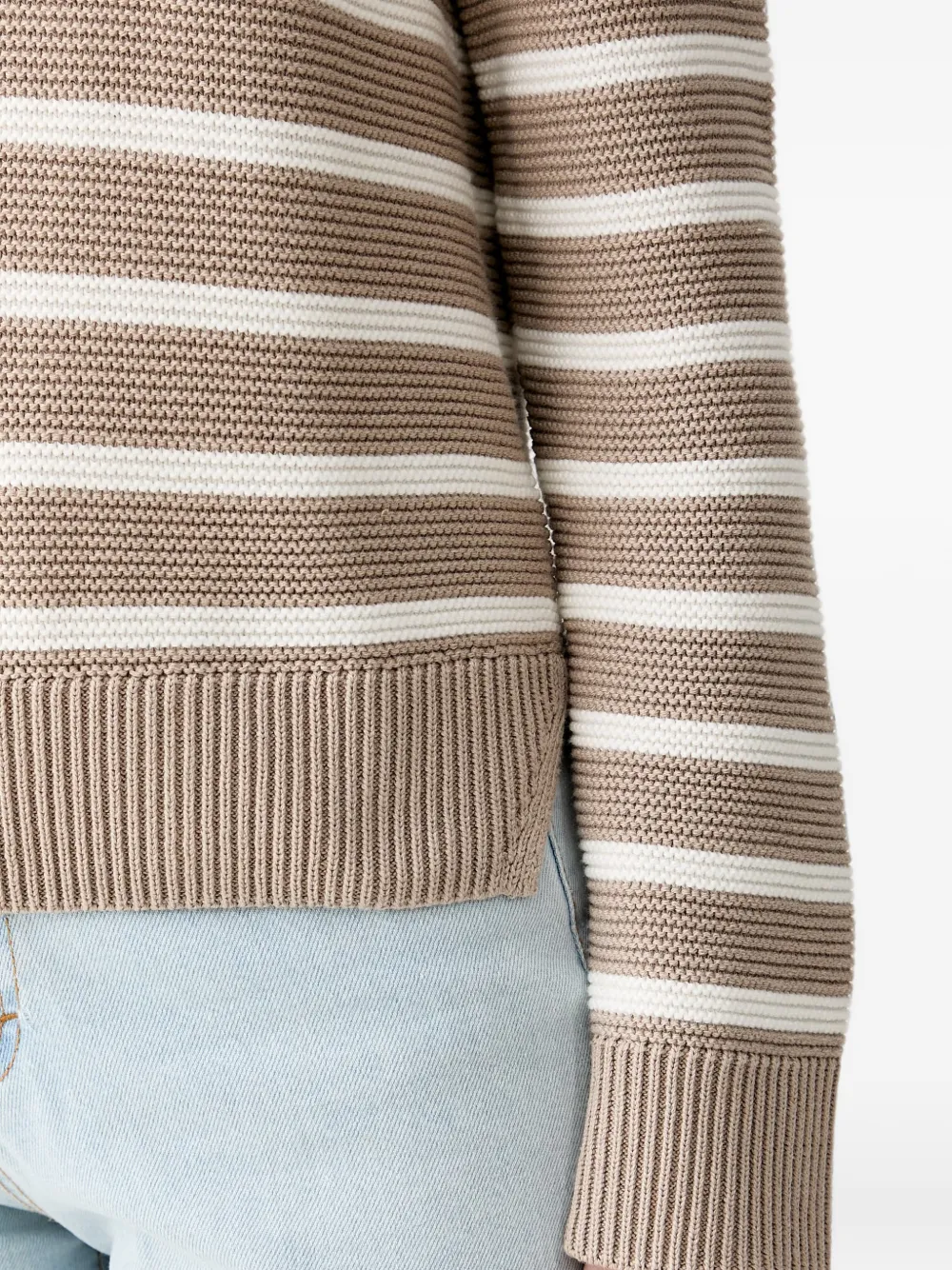 Barbour Hinton textured-knit cotton sweater Beige