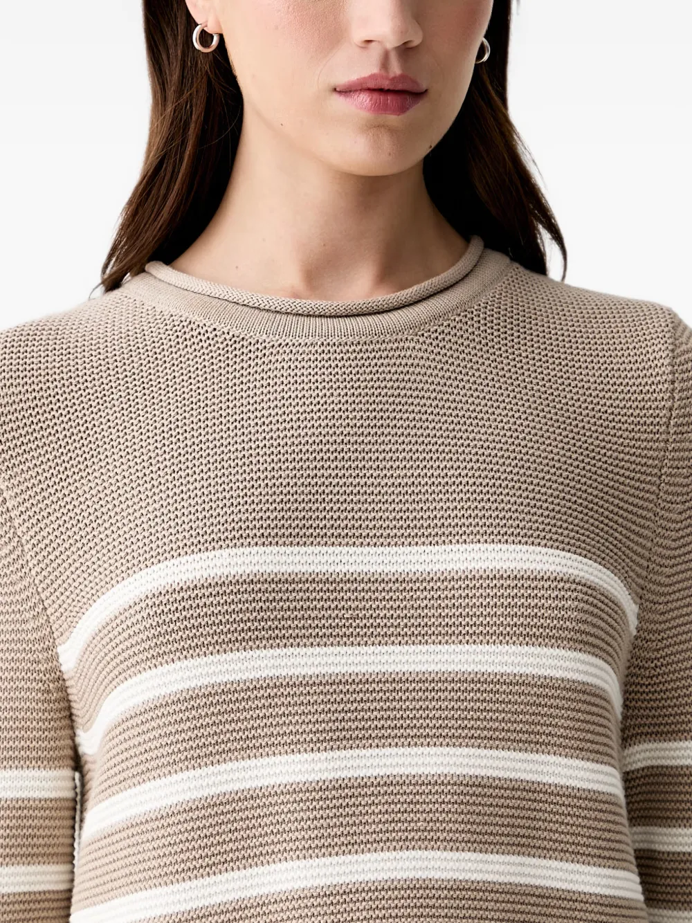 Barbour Hinton textured-knit cotton sweater Beige