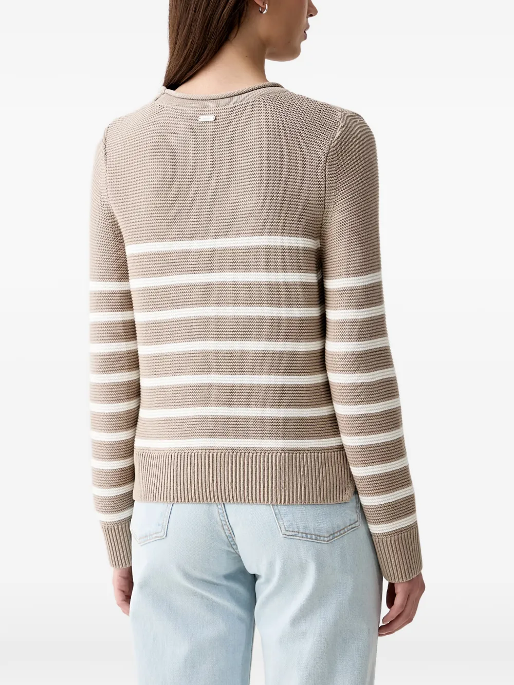 Barbour Hinton textured-knit cotton sweater Beige