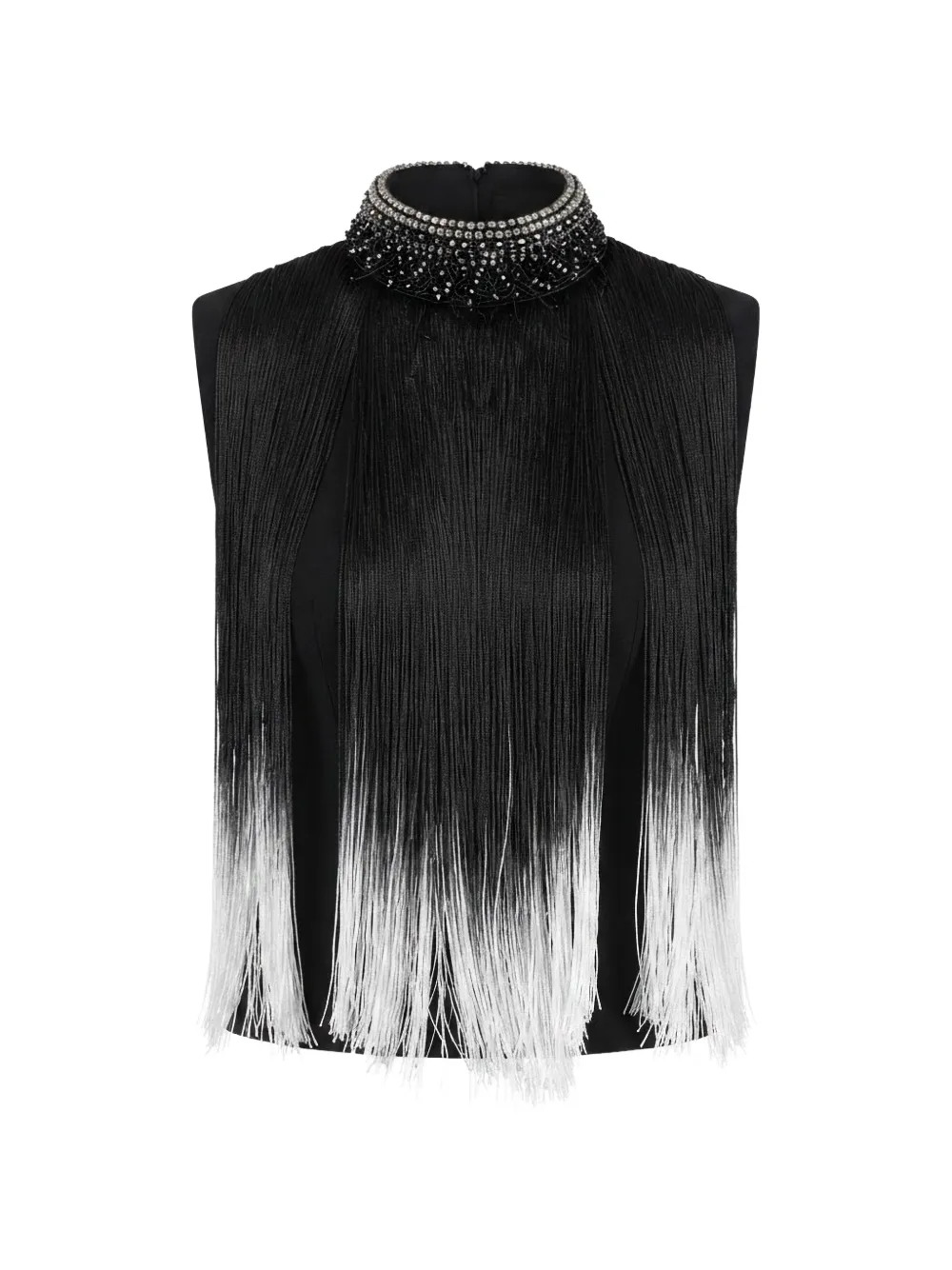 Gemy Maalouf beaded tassel-trim Top