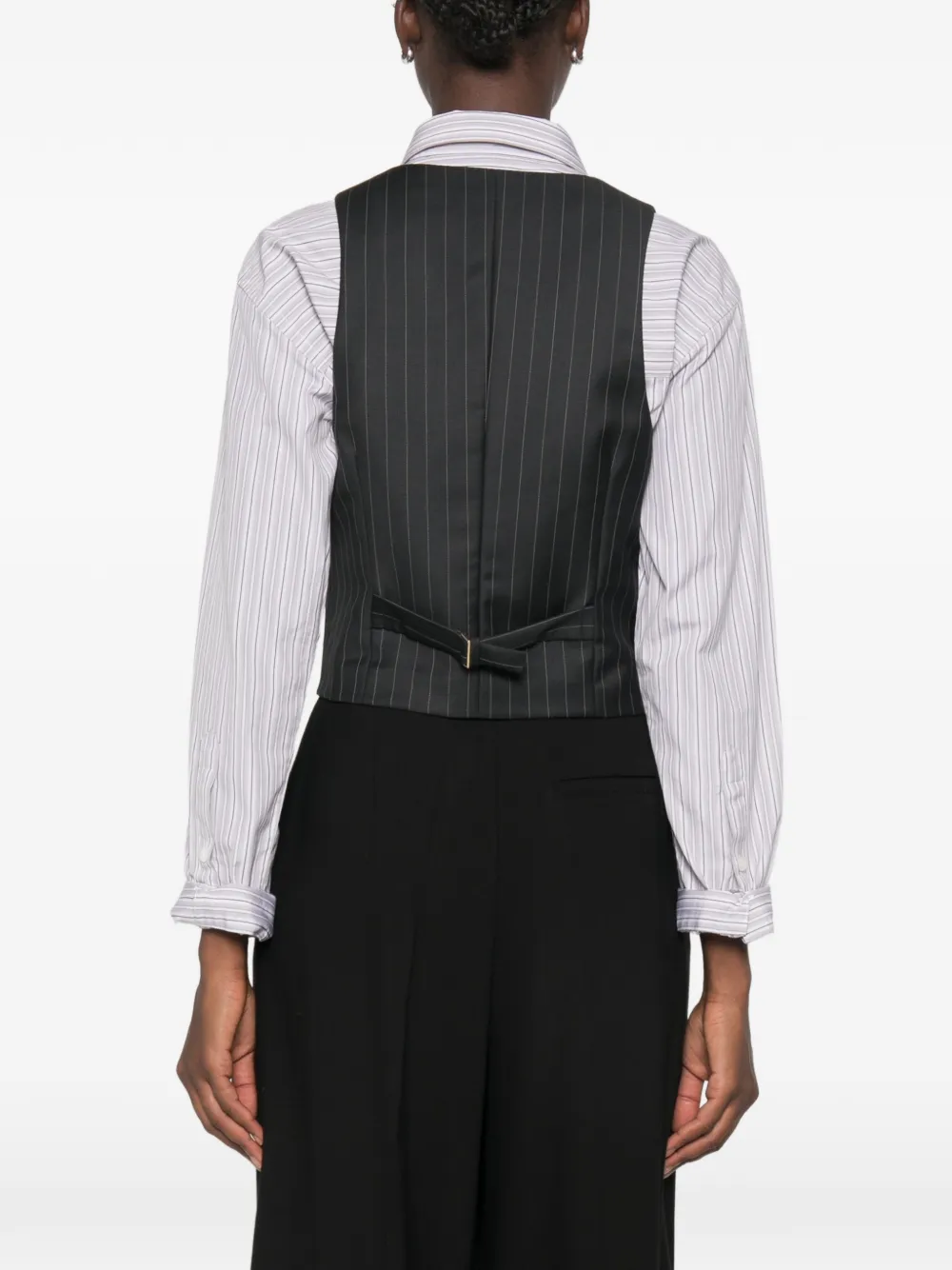 TOM FORD Gilet met krijtstreep Zwart