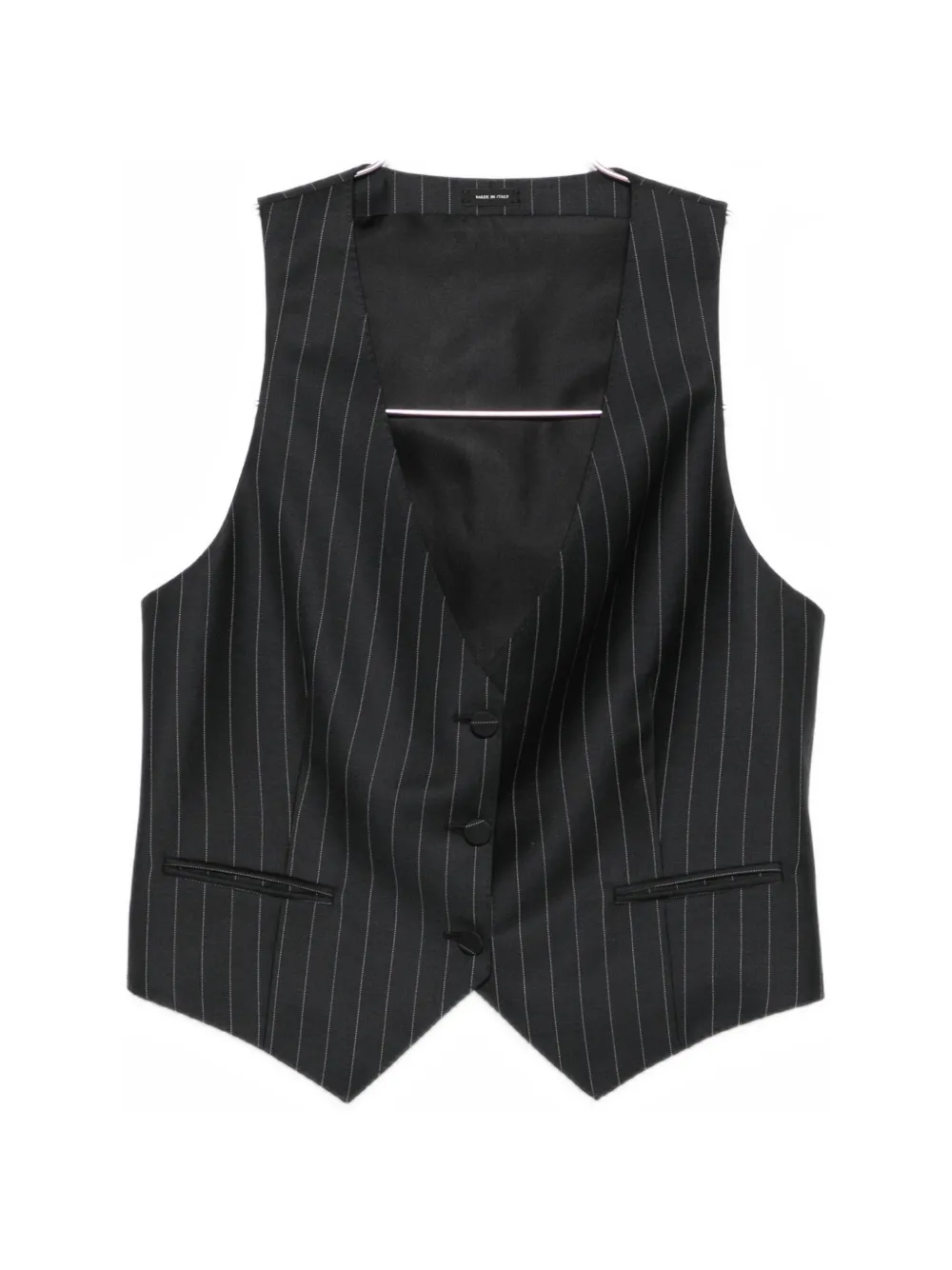 TOM FORD pinstripe-pattern waistcoat - Black