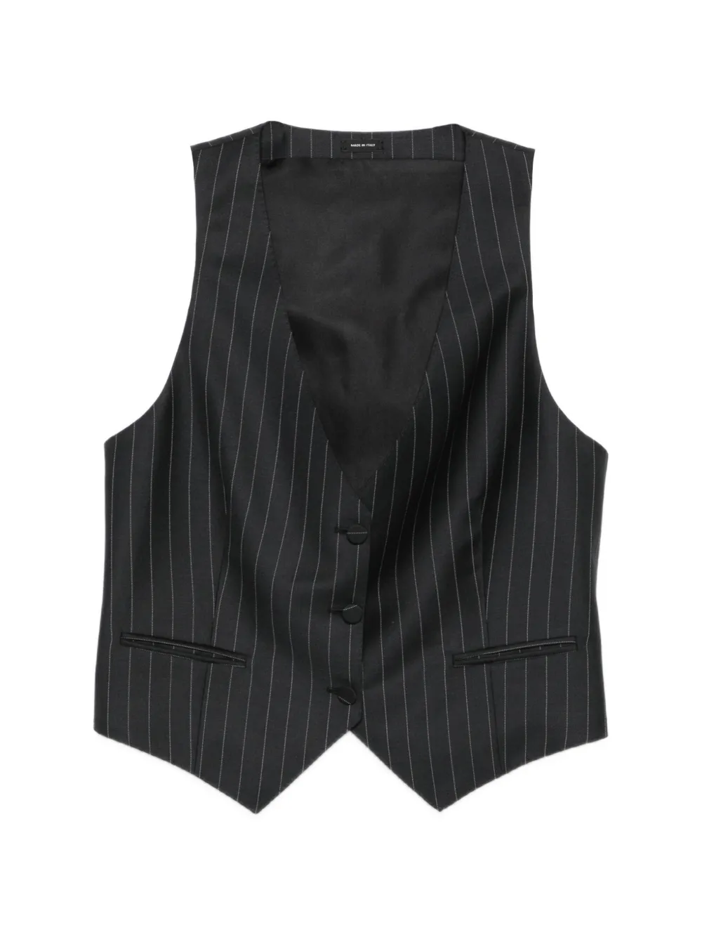 TOM FORD pinstripe-pattern waistcoat - Schwarz