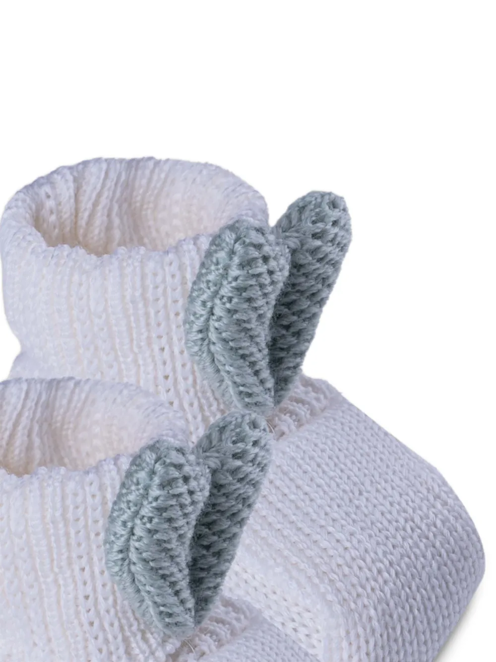 MARLU' couture bow-detail knitted slippers Wit
