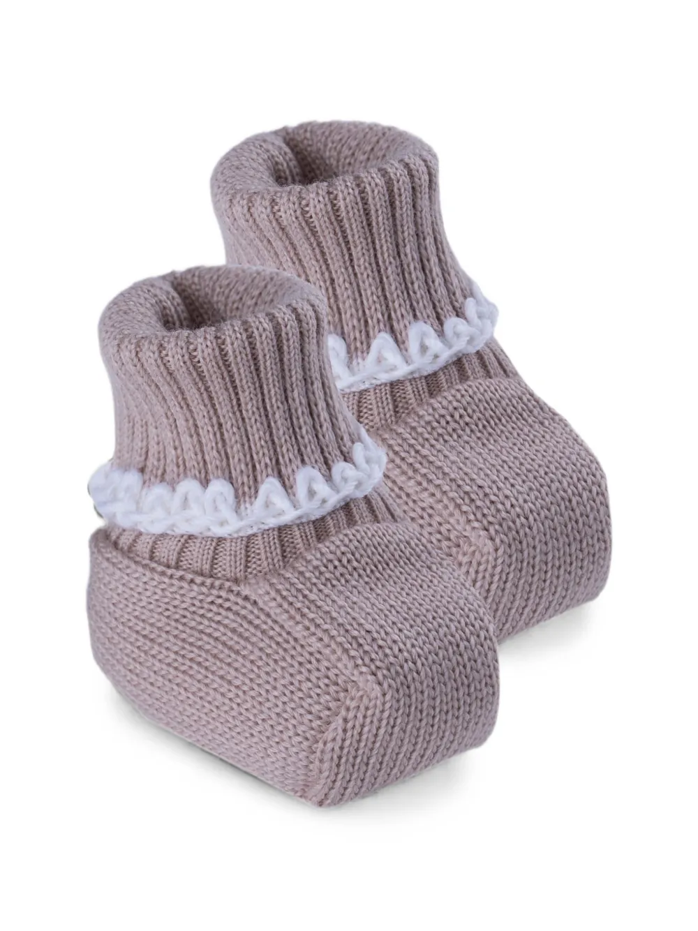 MARLU' couture Slippers con bordo all'uncinetto - Toni neutri