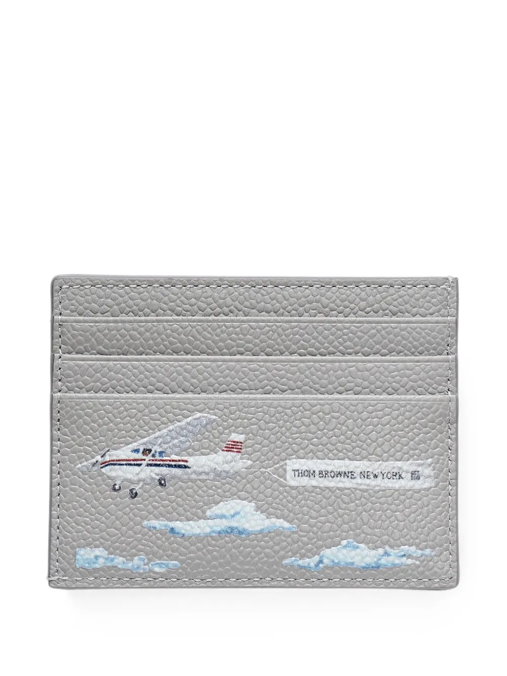 Thom Browne Leren pasjeshouder Grijs