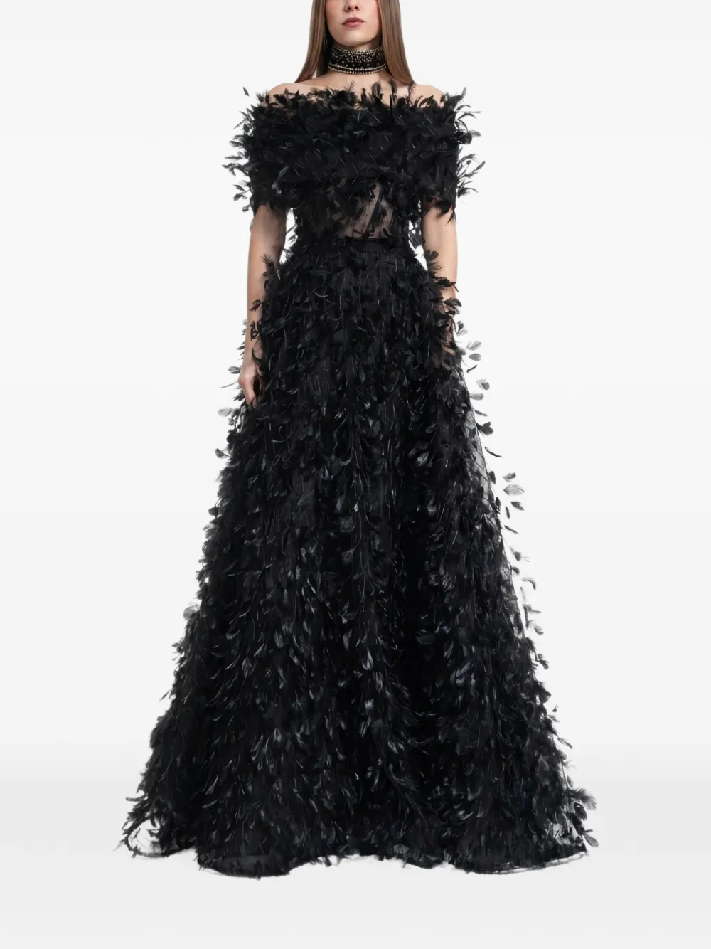 Gemy Maalouf Off-shoulder top Zwart