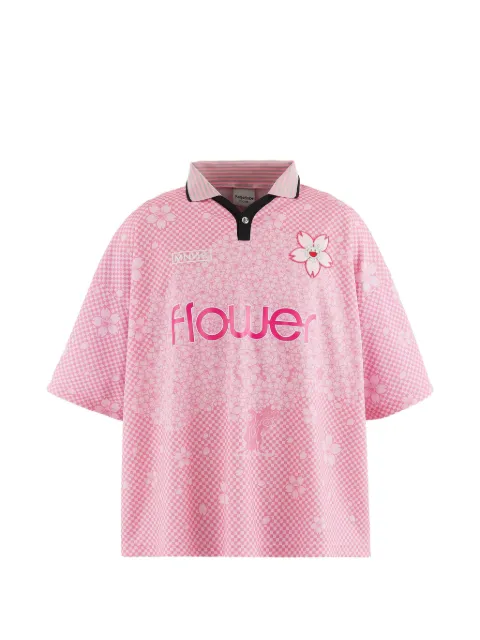 Takashi Murakami x Yuta Hosokawa Mononoke Made check-pattern floral-print T-shirt